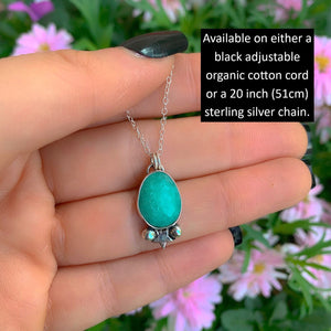 Rose Cut Amazonite Pendant - Sterling Silver - Faceted Amazonite Star Jewelry - Teal Green Amazonite Necklace - OOAK Dainty Amazonite Star