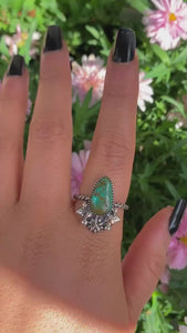 King's Manassa Turquoise Ring - Size 10