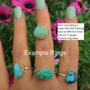 Your Custom Azurite Ring - Sterling Silver 