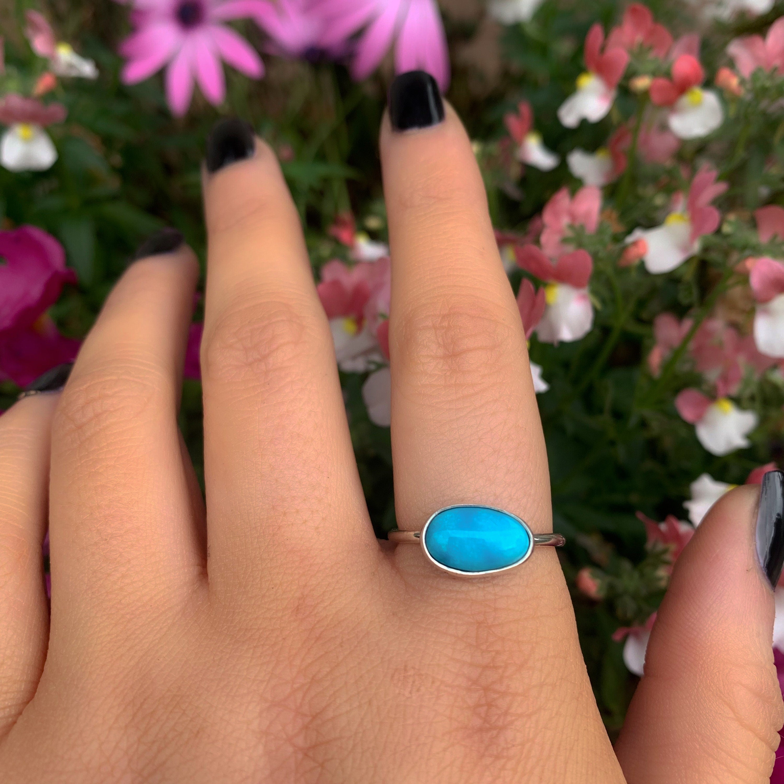 Sleeping Beauty Turquoise Ring - Size 9 