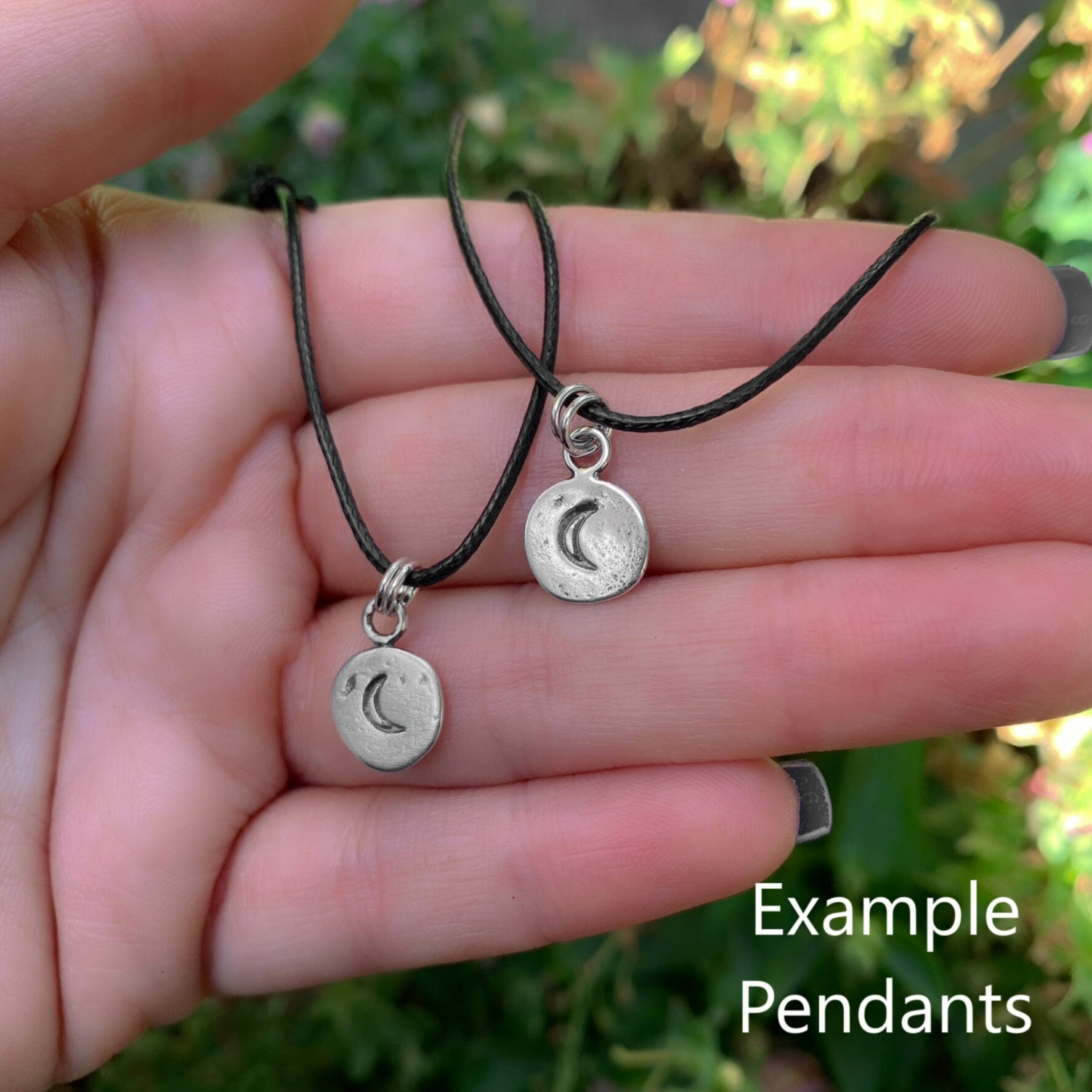 Silver moon deals pendant necklace